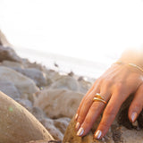 Double Crescent Pod Ring