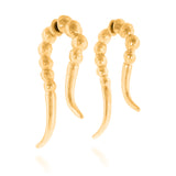 Beaded Swoop Double Sided Earrings