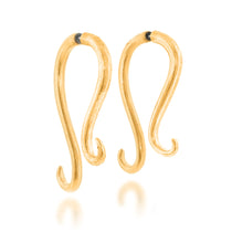 Front view of Swirl Double Sided Earrings, Large in 18K gold vermeil