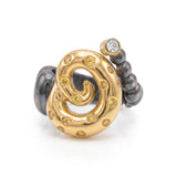 Spiral Ring with Accent Stones