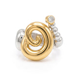 Spiral Ring with Diamond