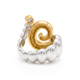 Spiral Ring with Diamond