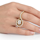 Swooping Double Ring | Gold