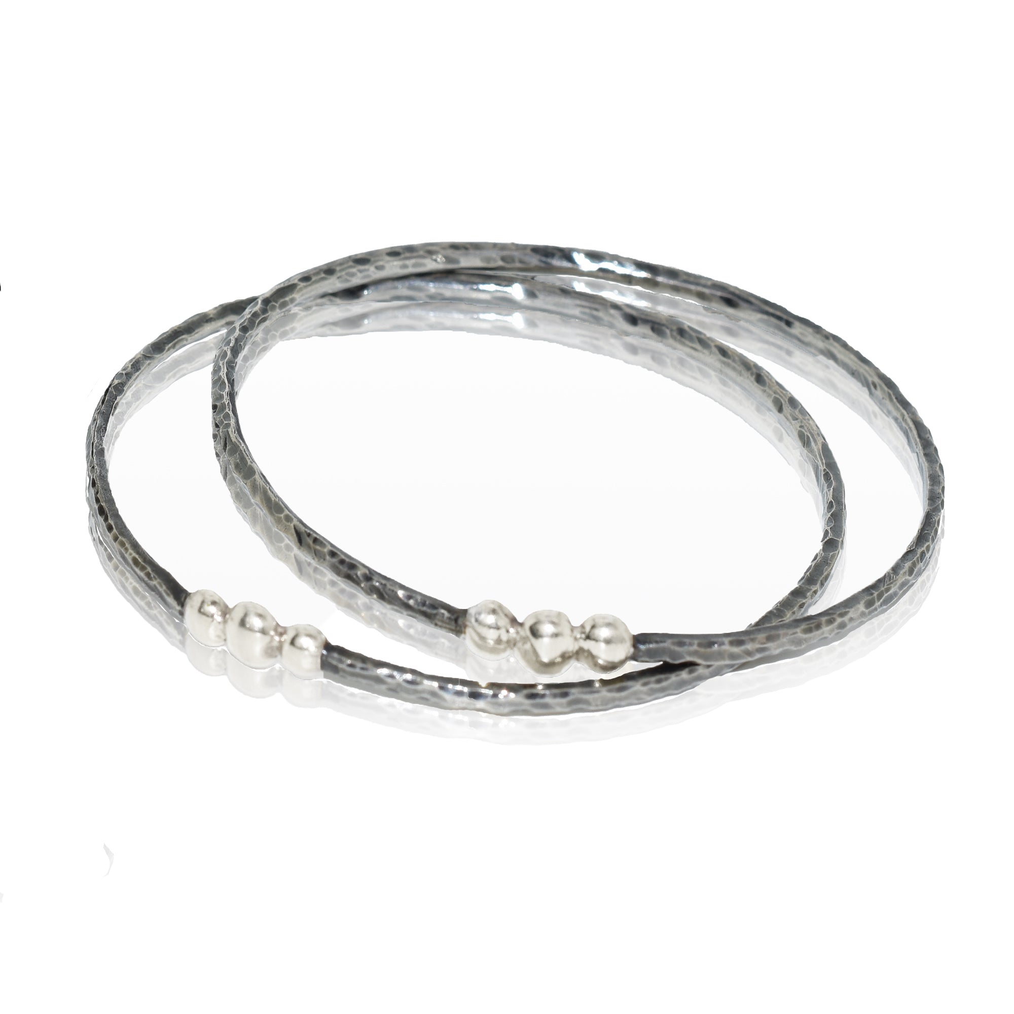 Bangles oxidized:silver shadow fixed